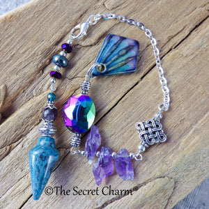Divination Pendulum For Witch, Crazy Lace Agate Gemstone Scrying Pendant, Handmade Wiccan Dowsing Tools, Pagan Witchy Gift, UK Shop Seller
