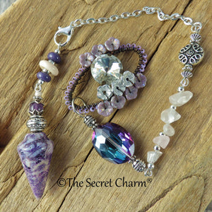 Handmade Scrying Pendulum, Witches Dowsing Tool Jasper Gemstone Divination Pendant, One Of A Kind Pagan Wiccan Gift Witchcore Witchy UK Shop
