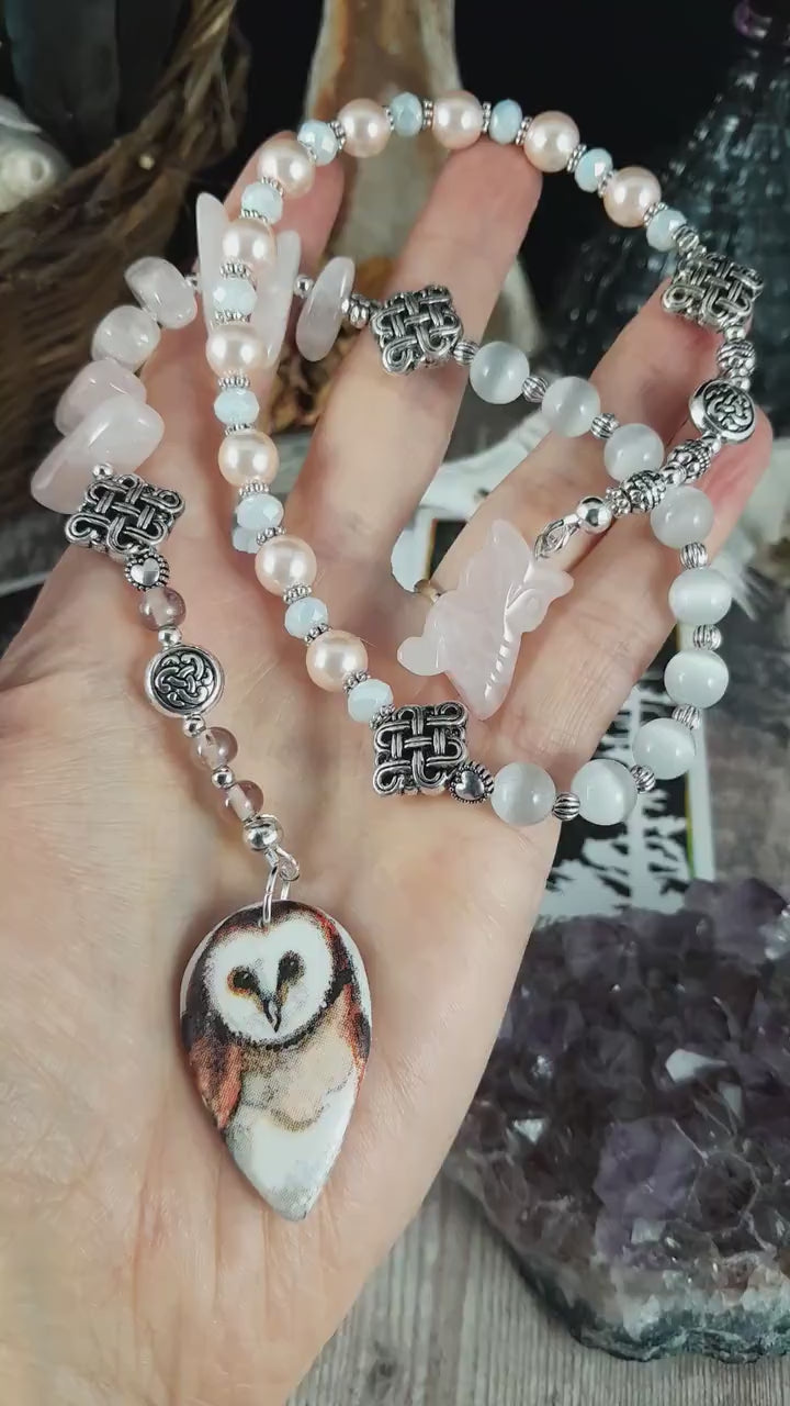 Owl Goddess Minerva / Athena Prayer Beads