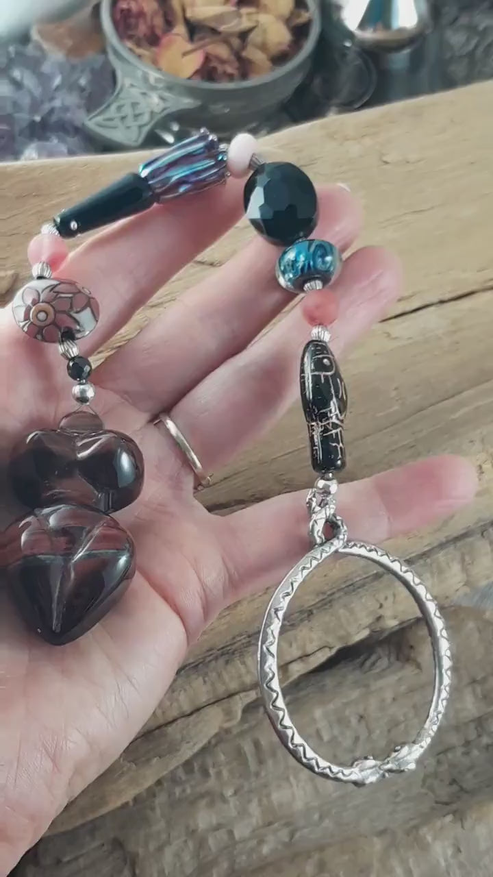Lilith Garnet Pocket Prayer Beads