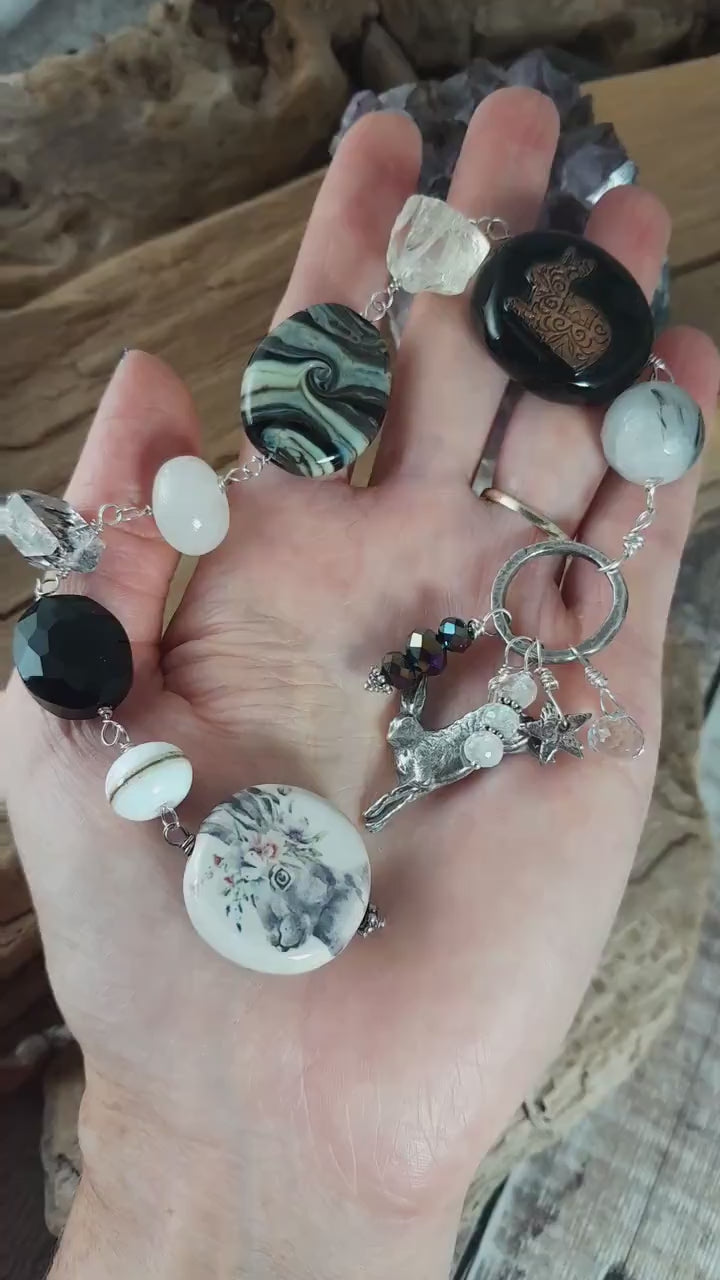 Mountain Hare Sterling Silver Pagan Prayer Beads