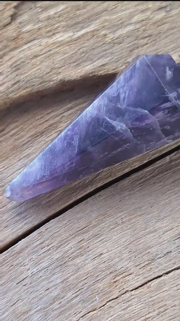 Death Moth Crystal Witches Pendulum, Divination Tool, Amethyst Gemstone Scrying Pendulum, Dowsing Pendant Pagan Wiccan Witchcore Witchy Gift