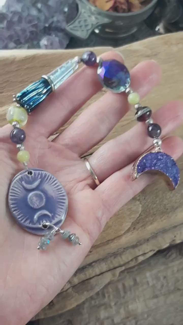 Triple Goddess Hecate Pocket Prayer Beads