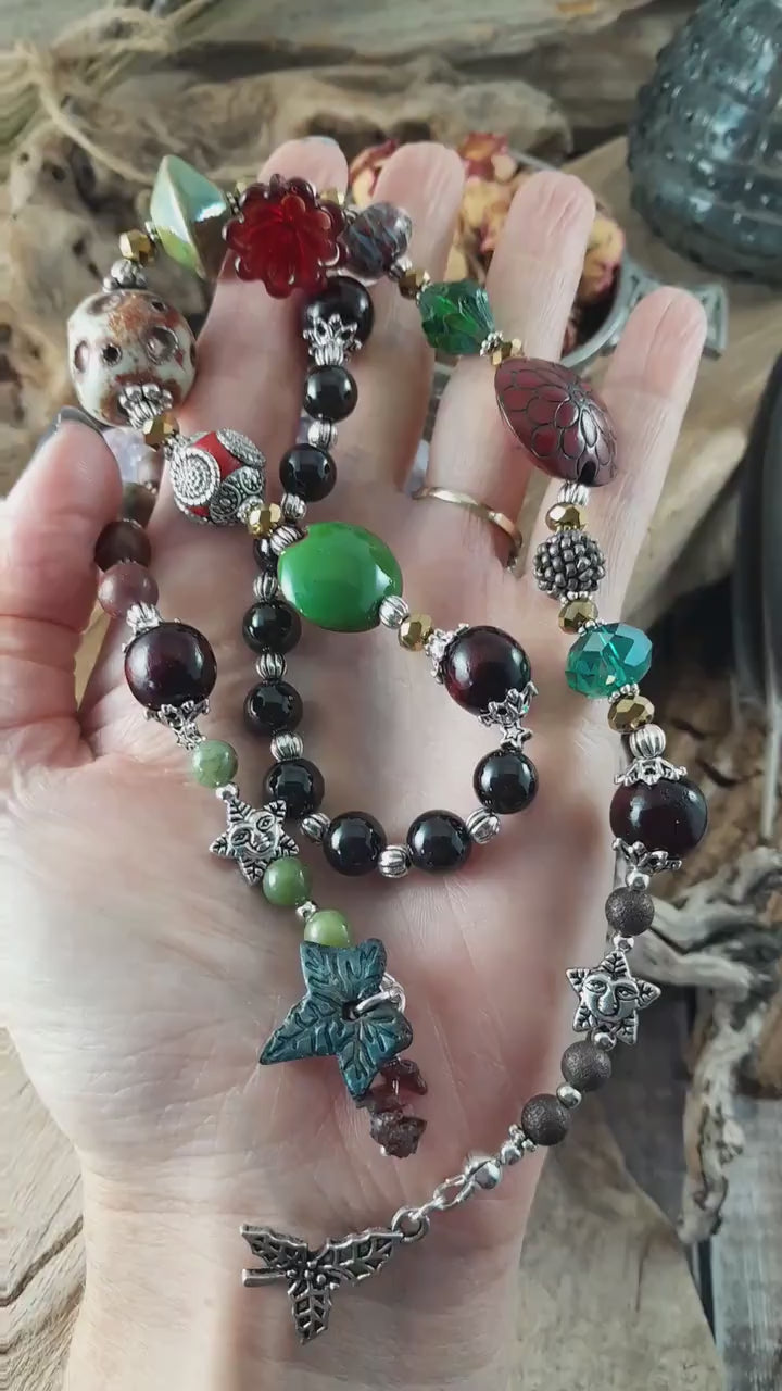 Yule Winter Solstice Pagan Prayer Beads