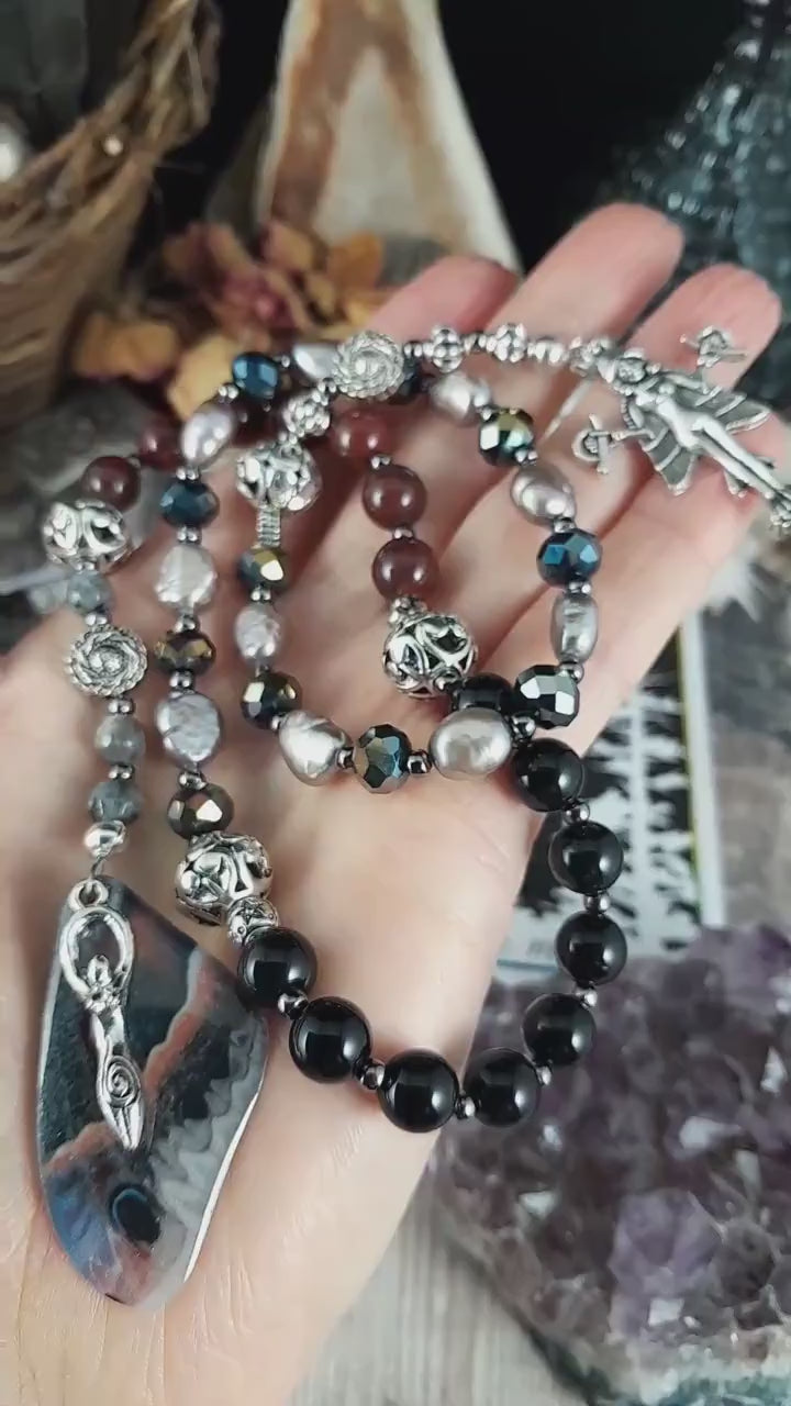 Goddess Lilith Pagan Meditation Beads