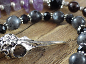 Morrigan Crow Goddess Pagan Prayer Beads