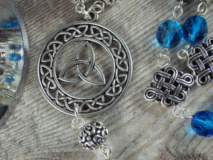 Celtic Goddess Pagan Rosary Necklace