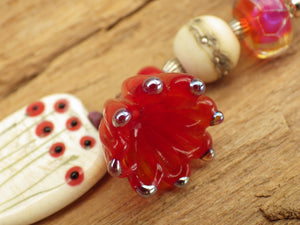 Brighid Ruby Pocket Affirmation Beads OOAK