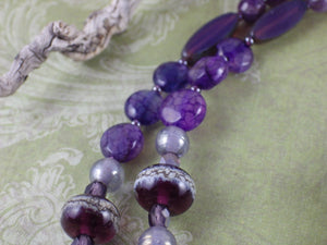 Echoes Of Morrigan Celtic Paidirean Sterling Rosary Necklace OOAK