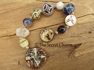 Goddess Of The Hunt Pagan Prayer Beads OOAK