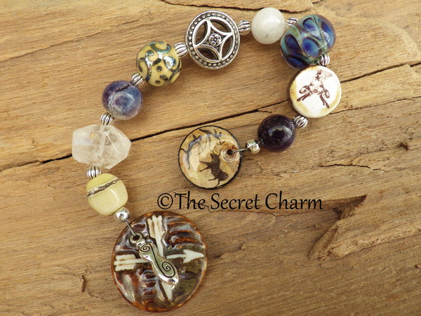 Goddess Of The Hunt Pagan Prayer Beads OOAK