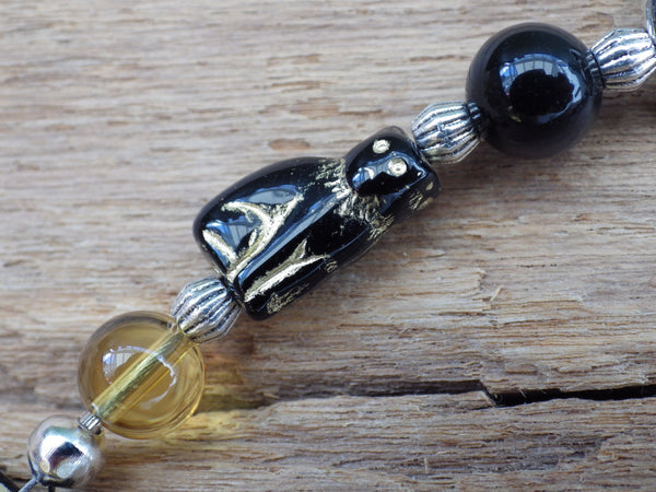 Witches' Familiar Bast Pocket Prayer Beads