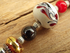 Brighid Ruby Pocket Affirmation Beads OOAK