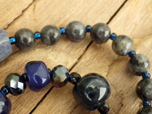 Dark Goddess Lilith Sterling Silver Prayer Beads OOAK