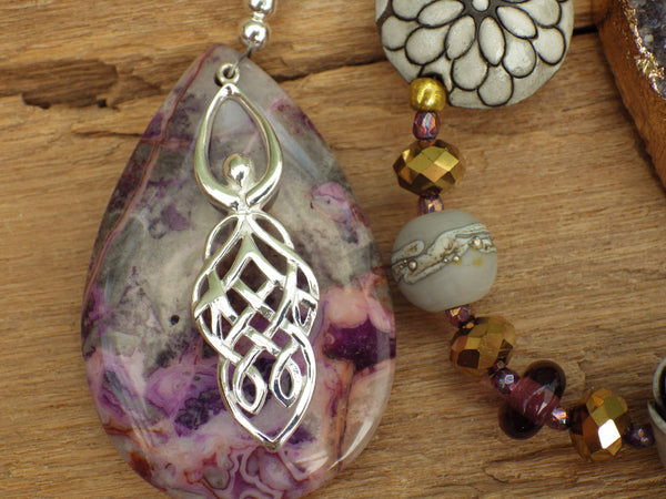 Goddess Aphrodite Sterling Silver Prayer Beads OOAK