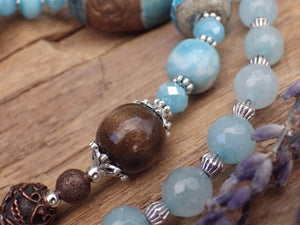 Triple Moon Goddess Pagan Prayer Beads