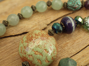 Goddess Arianrhod Pagan Prayer Beads OOAK