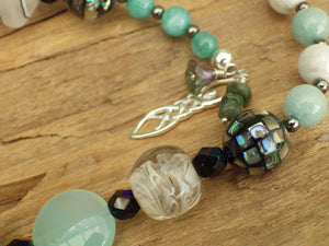 Norse Goddess Freya Sterling Silver Prayer Beads OOAK