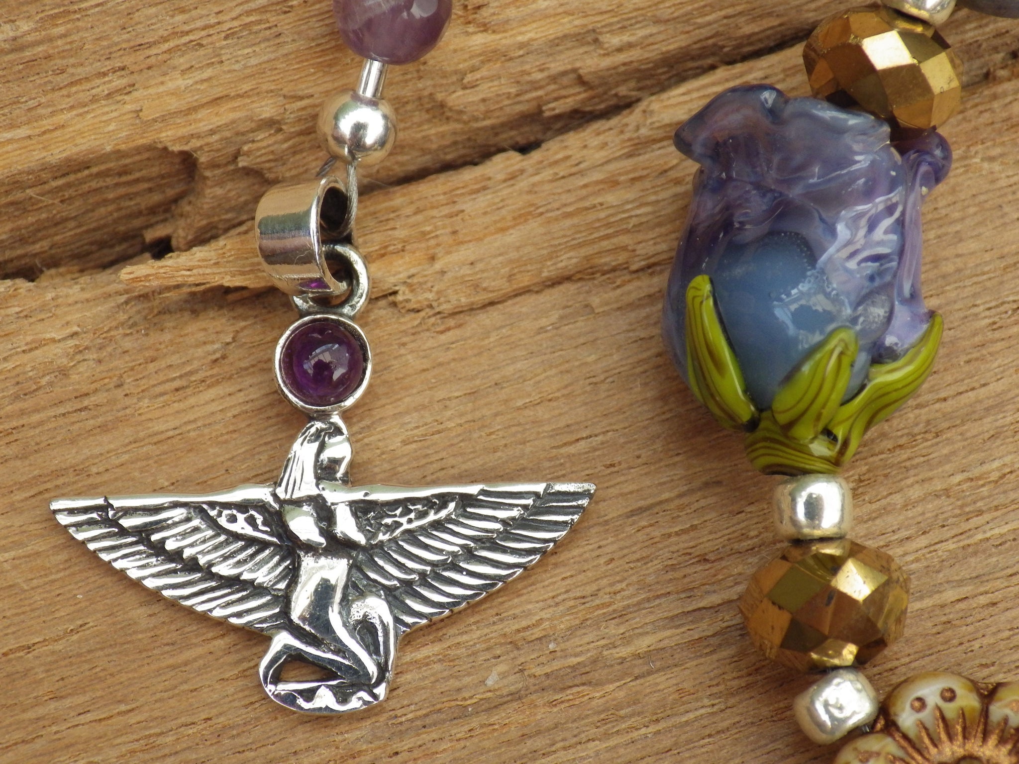 Isis Goddess Purple Power outlet Earrings