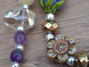 Eqyptian Goddess Isis Sterling Pagan Prayer Beads OOAK