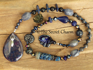 Dark Goddess Lilith Sterling Silver Prayer Beads OOAK