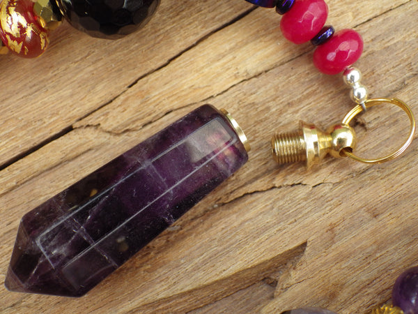 Goddess Lilith Sterling Silver & Ruby Prayer Beads OOAK