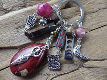 Goddess Cerridwen Keyring, Jasper & Quartz Bag Charm