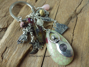 Fire Goddess Brighid Keyring Keychain, Bag Charm