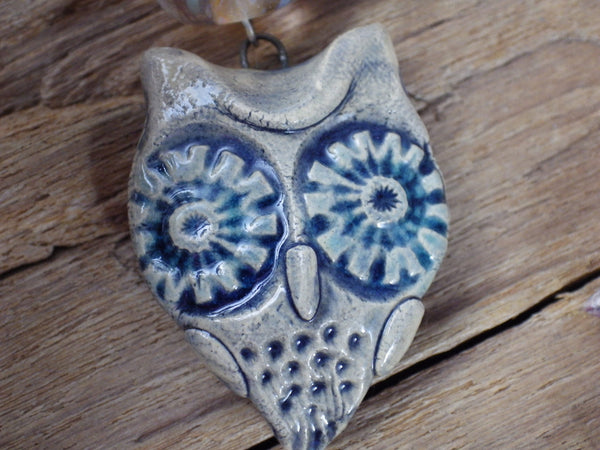 Owl Goddess Minerva Athena, Sterling Silver Pagan Prayer Beads OOAK