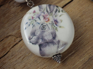Mountain Hare Sterling Silver Pagan Prayer Beads OOAK