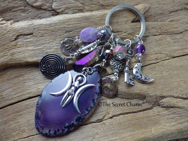 Goddess Hekate Bag Charm, Keychain Keyring OOAK