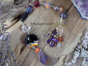 Autumn Moon Sterling Silver Prayer Beads OOAK