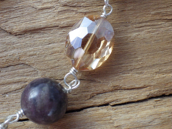 Autumn Moon Sterling Silver Prayer Beads OOAK