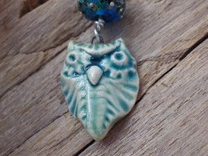 Sterling Silver Owl Goddess Minerva Meditation Beads OOAK